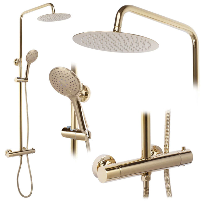 Set de dus cu termostat Rea Vincent, auriu lucios