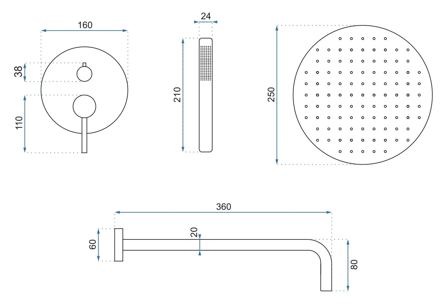 Set de dus incastrabil Rea Lungo L + box, auriu lucios