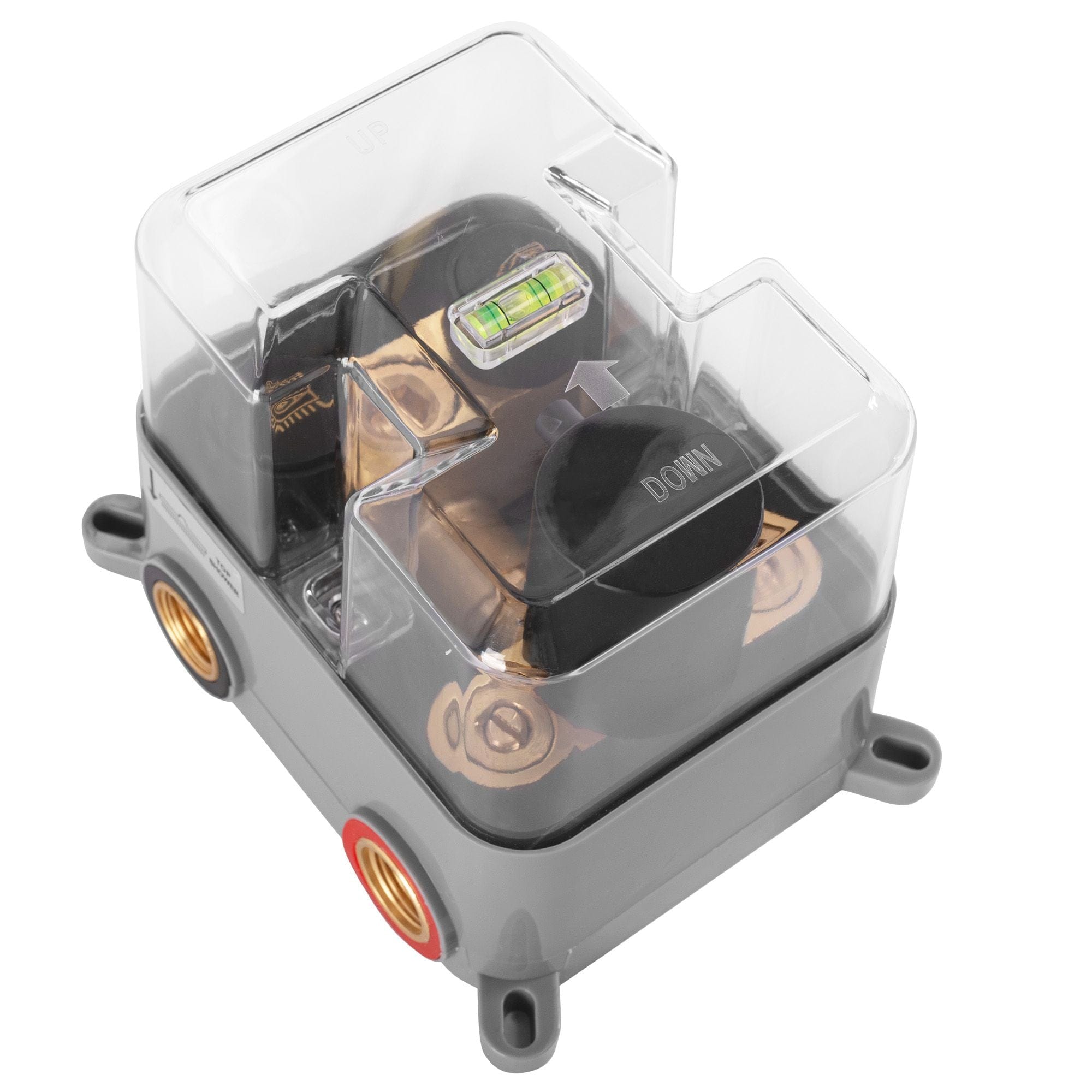 Set de dus incastrat cu termostat Rea Lungo + box, negru mat