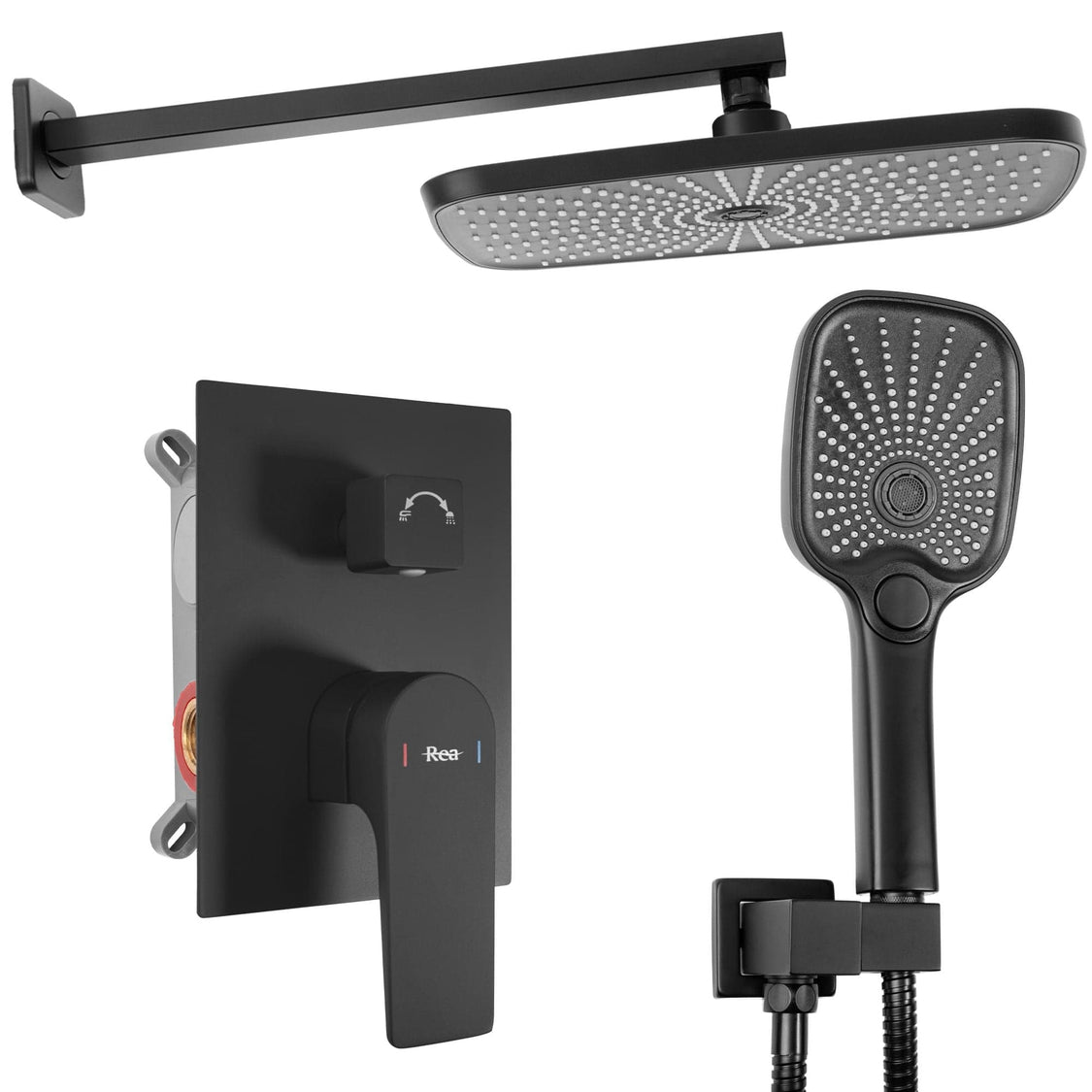 Set de dus incastrat Rea Moby, negru mat – CasaVie