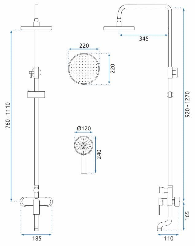 Set de dus Rea Verso, auriu periat