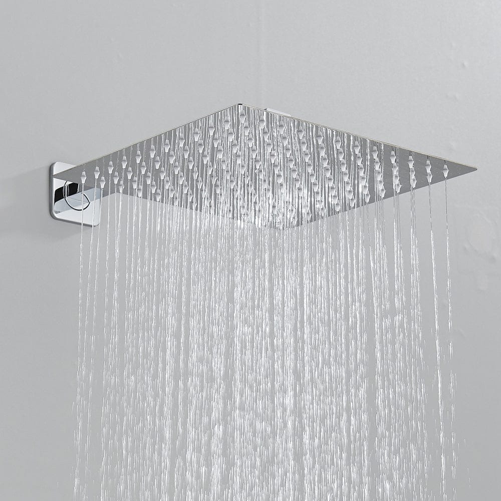 Set de dus River 1167 argintiu, cu montaj ascuns, para patrata 30 cm, 2 functii, cod 1167