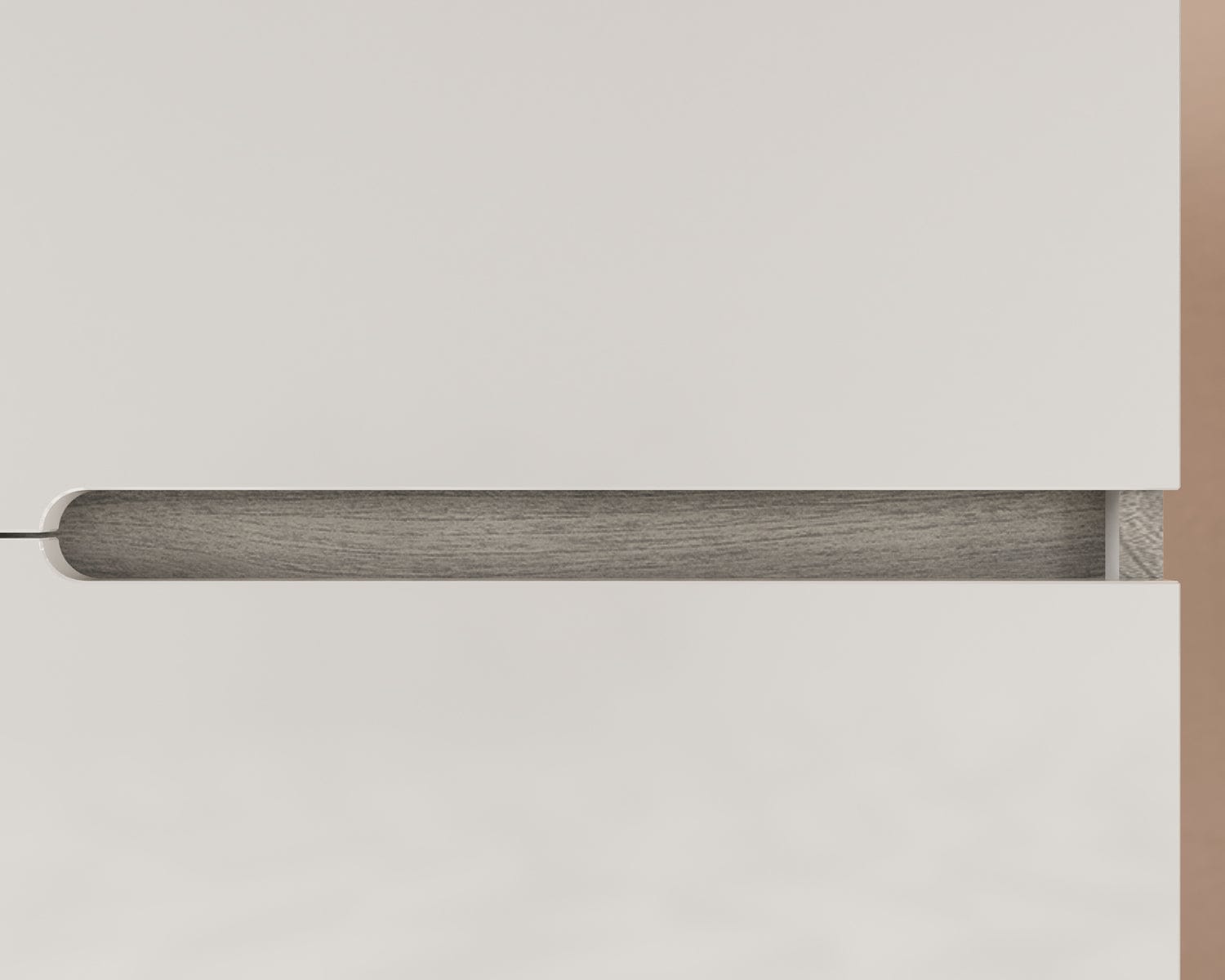 Set Mobilier baie cu lavoar SaviniDue, oglindă și lampă, colecția Eva, lățime de 80 cm, alb lucios cu lemn deschis