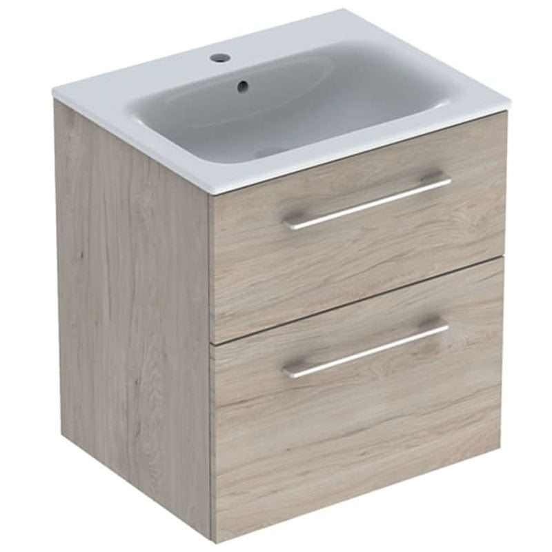 Set mobilier cu lavoar, Geberit, Selnova Square, 60 cm, nuc deschis