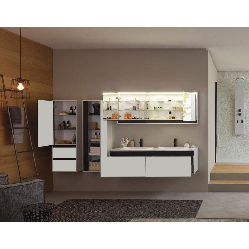 Set mobilier cu lavoar Pandora, Kolpasan 150 cm, finisaj alb