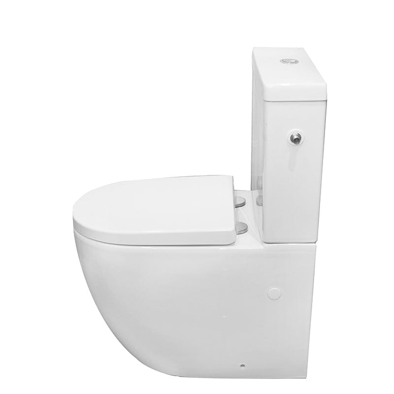Set vas WC Minerva, cu rezervor și capac rimless, stativ