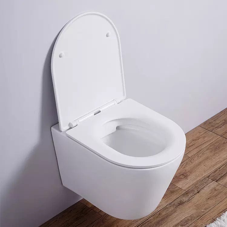 Set vas wc rimless suspendat semirotund si capac softclose alb