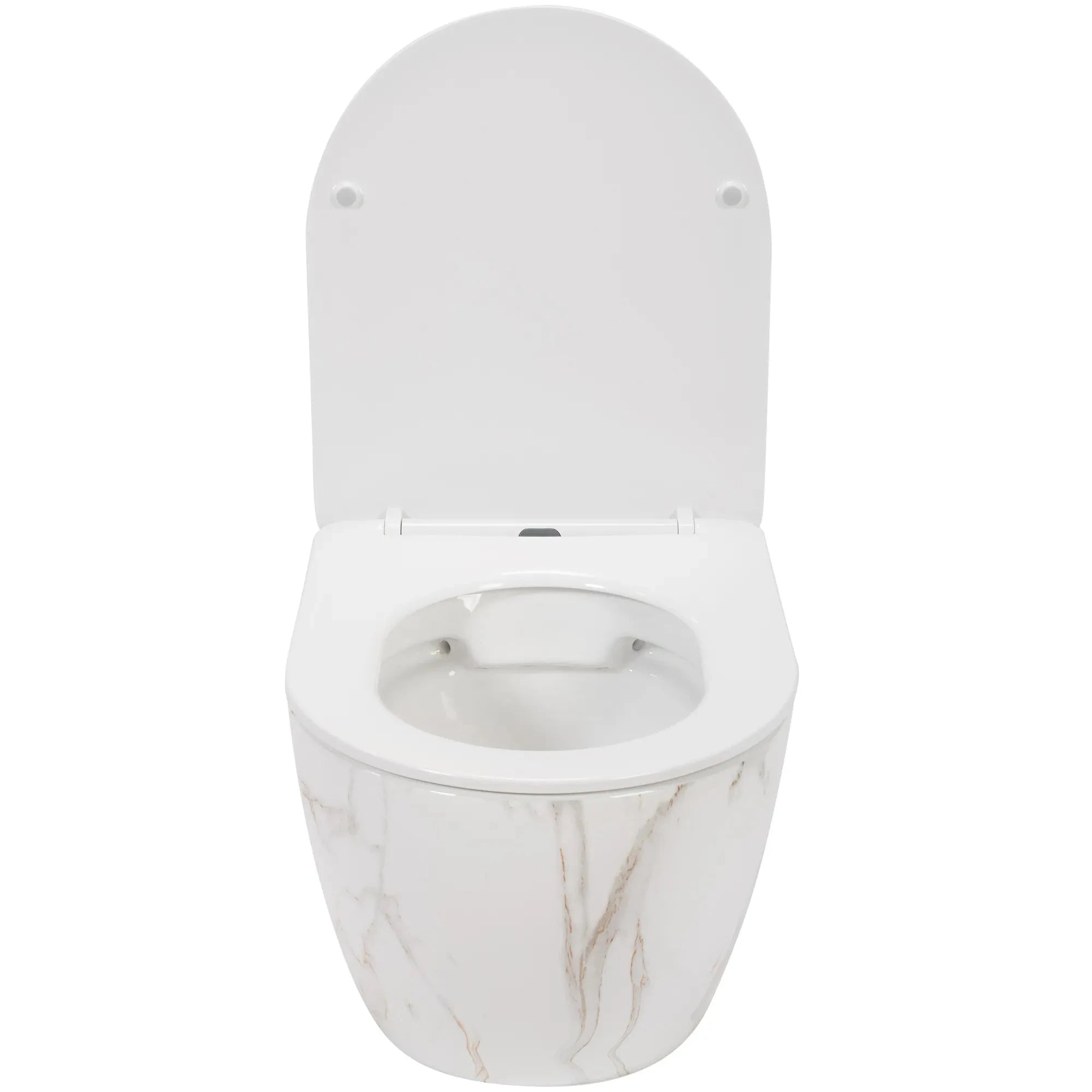 Set vas WC suspendabil rimless Rea Carlos Aiax Shiny şi capac soft close alb