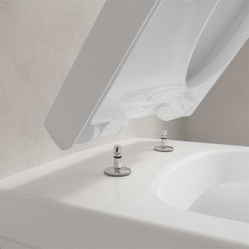 Set vas WC suspendat, cu capac soft close si quick release, alb