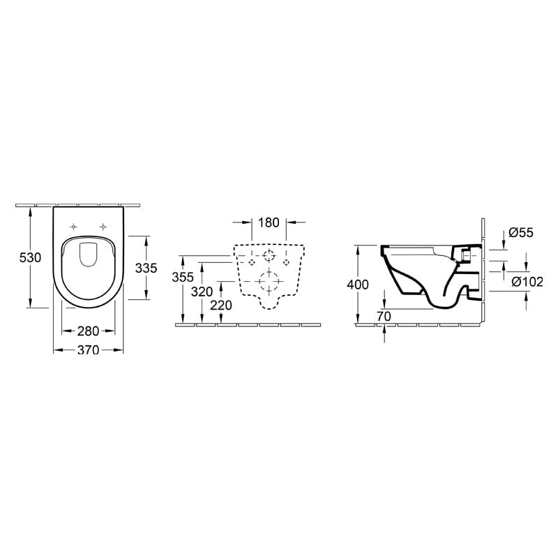 Set vas WC suspendat, cu capac soft close si quick release, alb