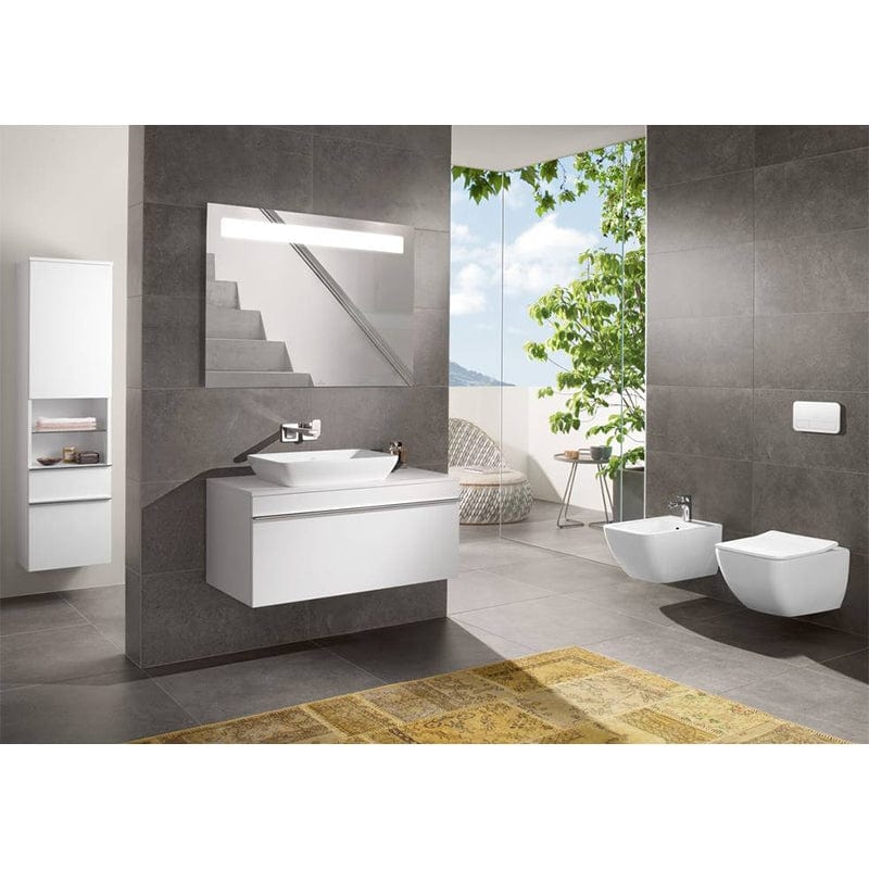 Set vas WC suspendat, Venticello, cu capac soft close, alb