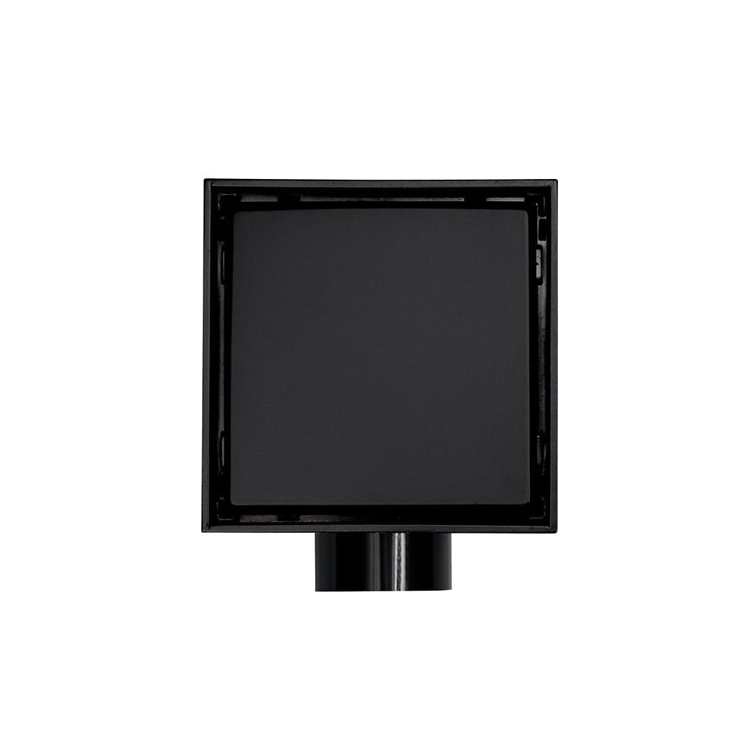 Sifon pardoseala Elysium Aquatrap, faiantabil, din otel inoxidabil, 10x10 cm, negru mat