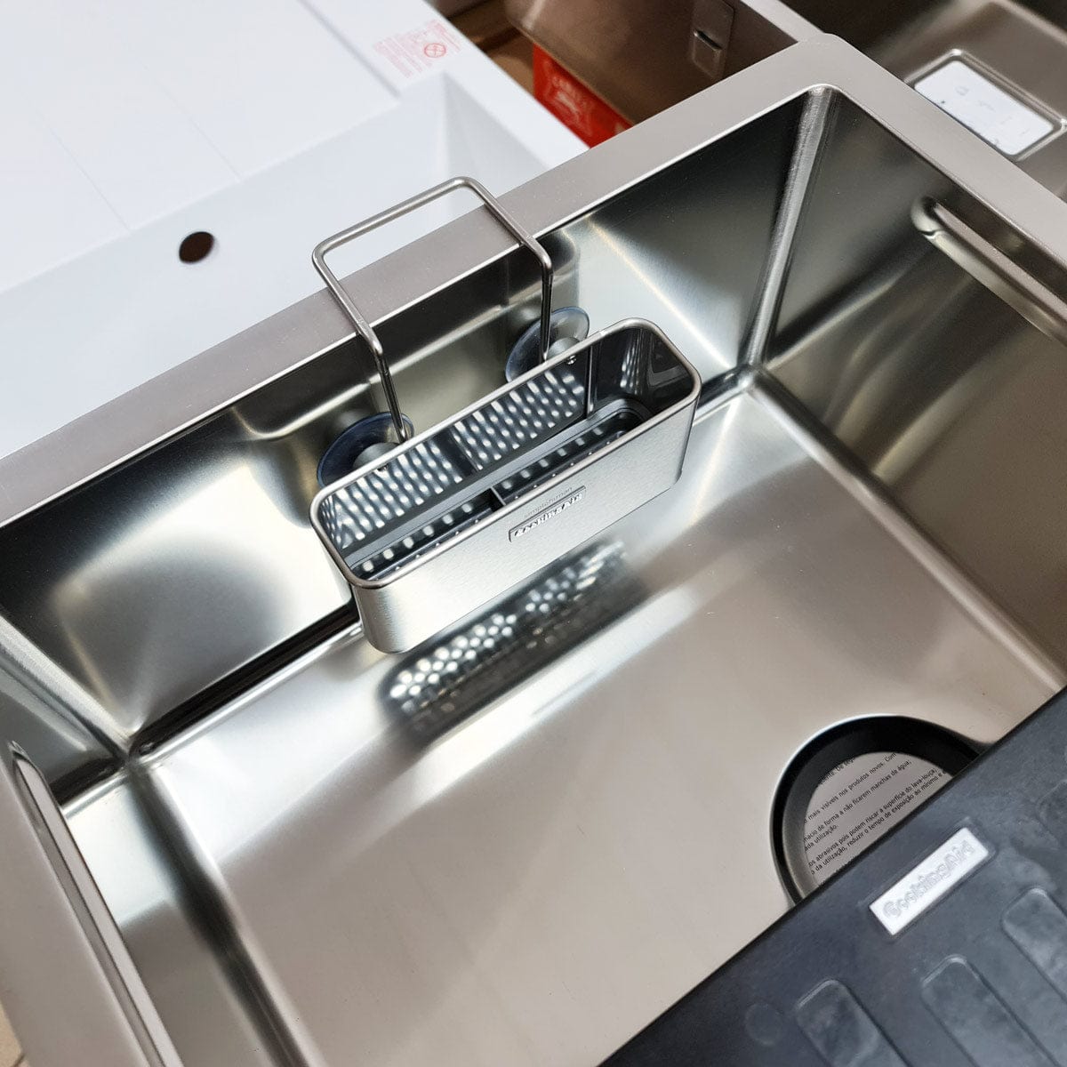 Suport inox pentru burete si accesorii curatare chiuveta, cod: 6035