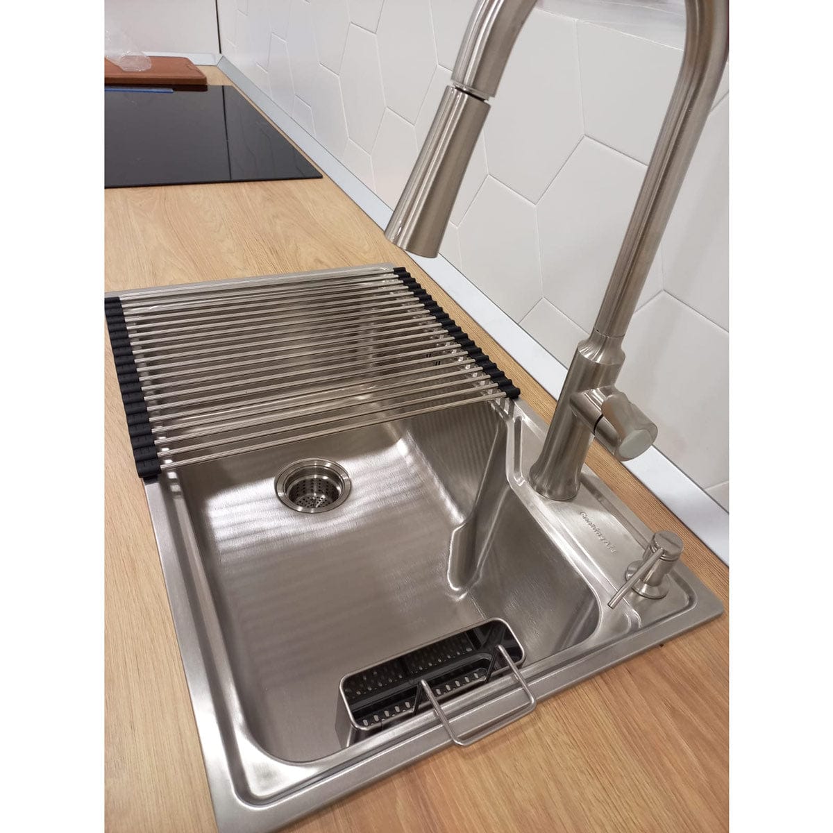 Suport inox pentru burete si accesorii curatare chiuveta, cod: 6035