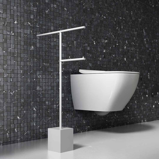Suport prosoape, din compozit, 40 cm, alb mat, MonBlari