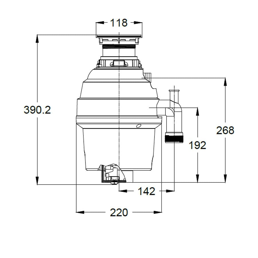 Tocator menajer / resturi alimentare CookingAid Rodi R300/ Food Chopper Waste Disposer In Sink Erator cu actionare pneumatica