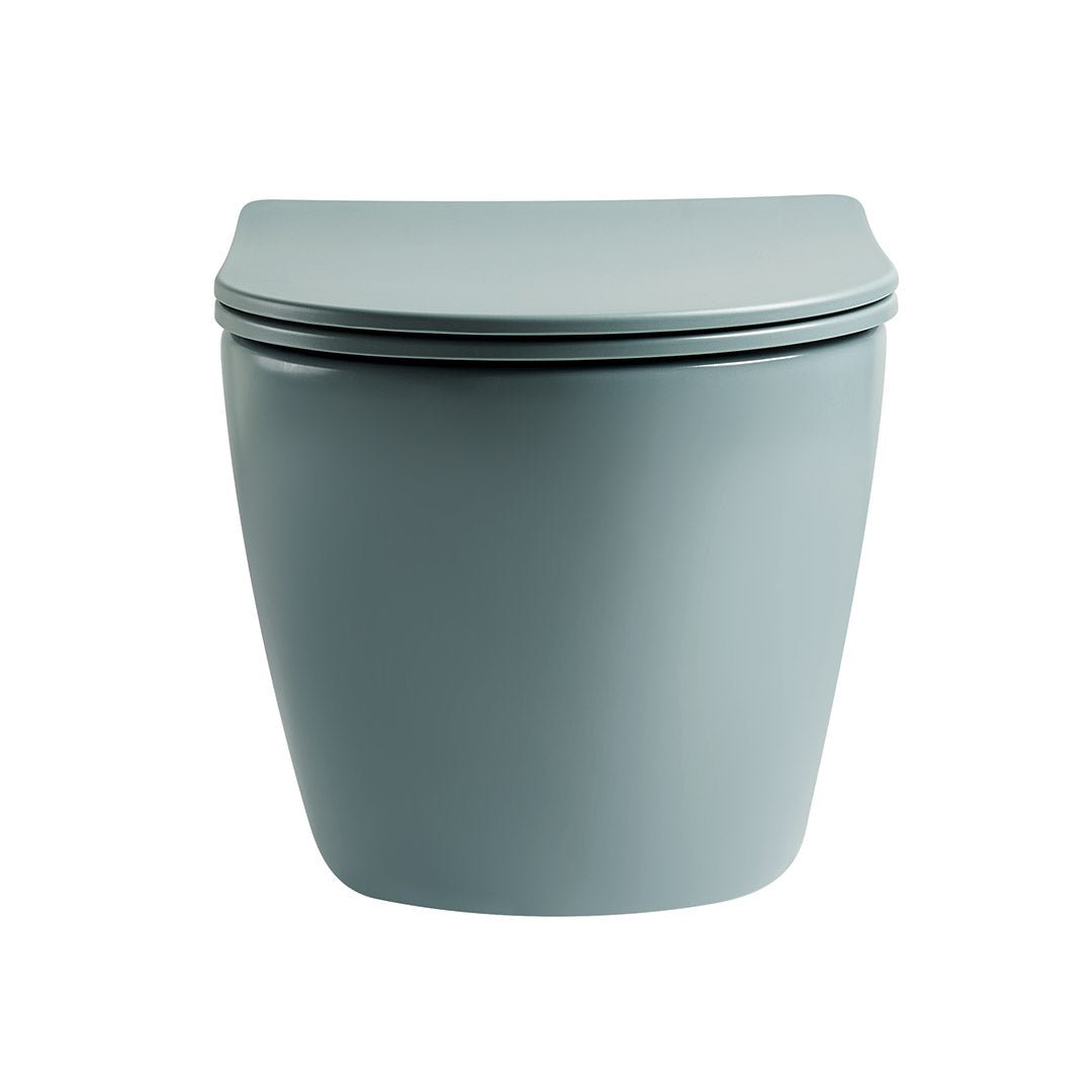 Vas WC Caliri, montaj suspendat, din ceramica sanitara, verde mat, Elysium