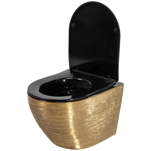 Vas WC Rea Carlo Flat, auriu periat
