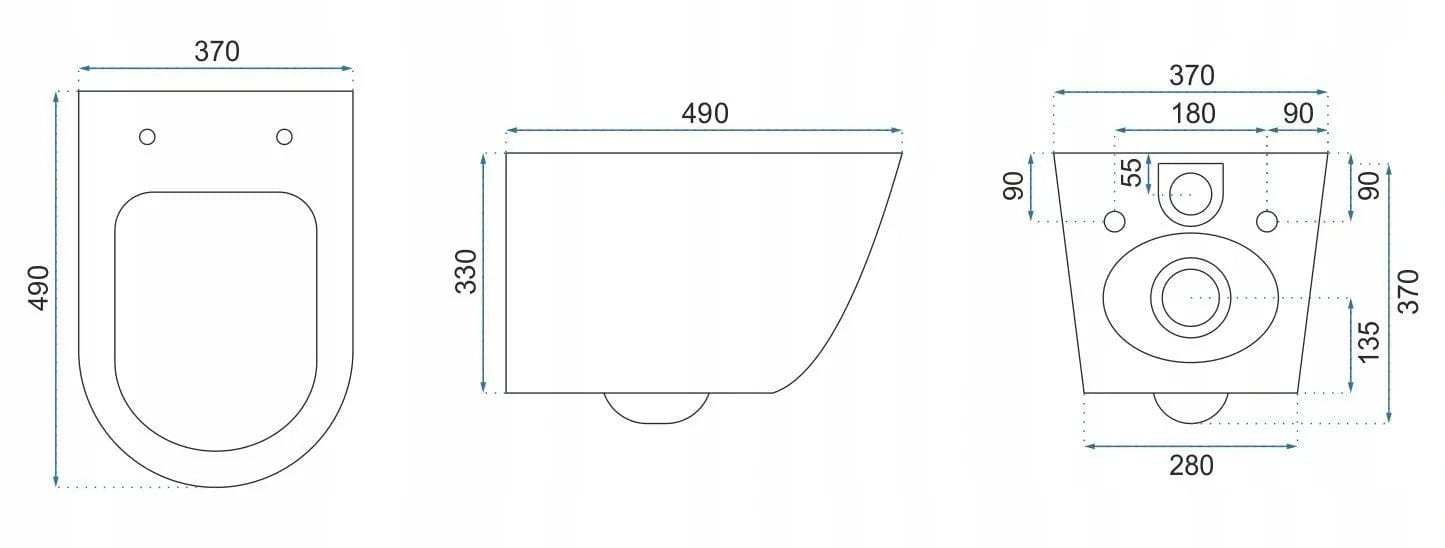 Vas WC Rea Carlo Flat, auriu periat