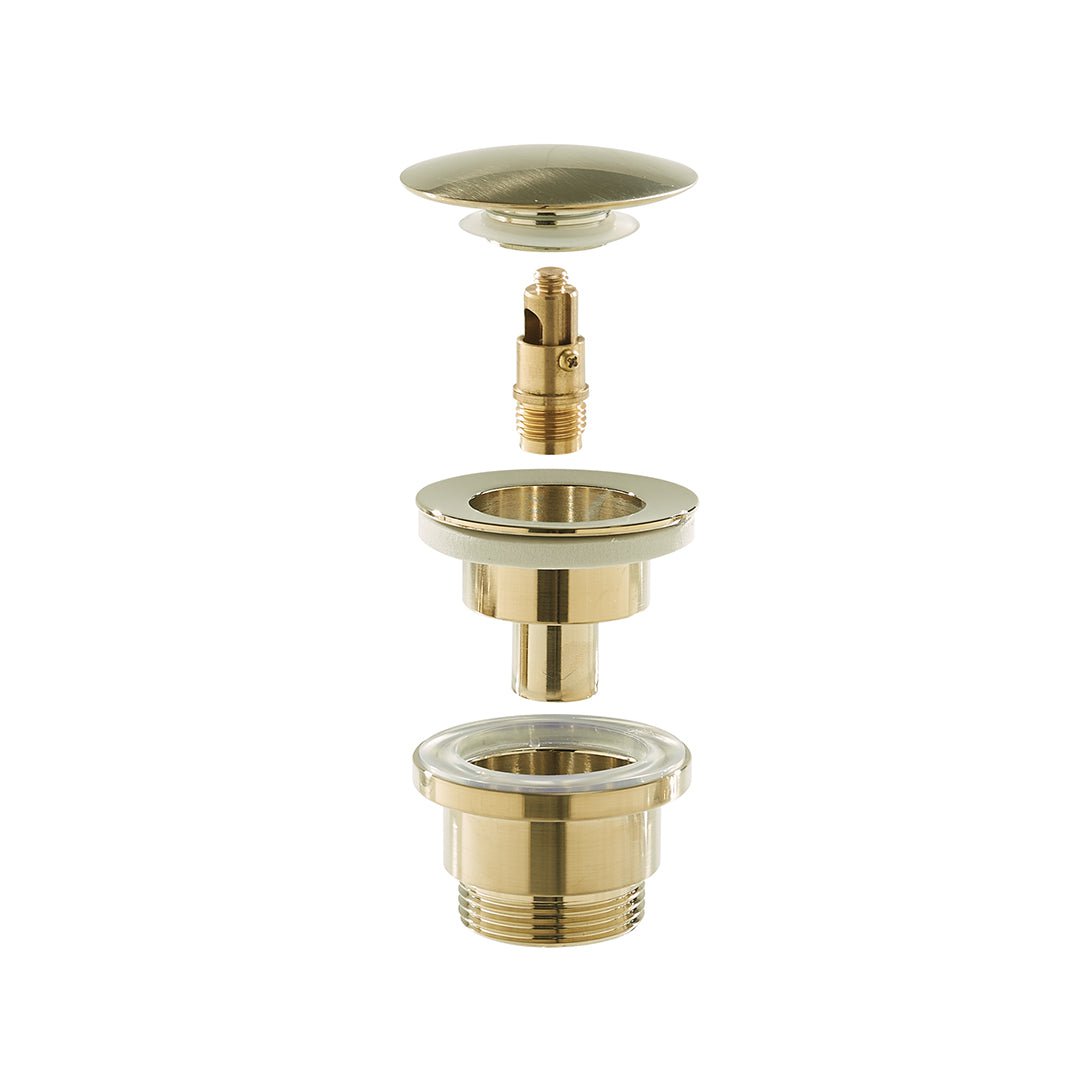 Ventil lavoar Bell, click-clack, auriu periat, din alama sanitara, Elysium