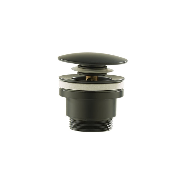 Ventil lavoar Bell, click-clack, negru mat, din alama sanitara, Elysium