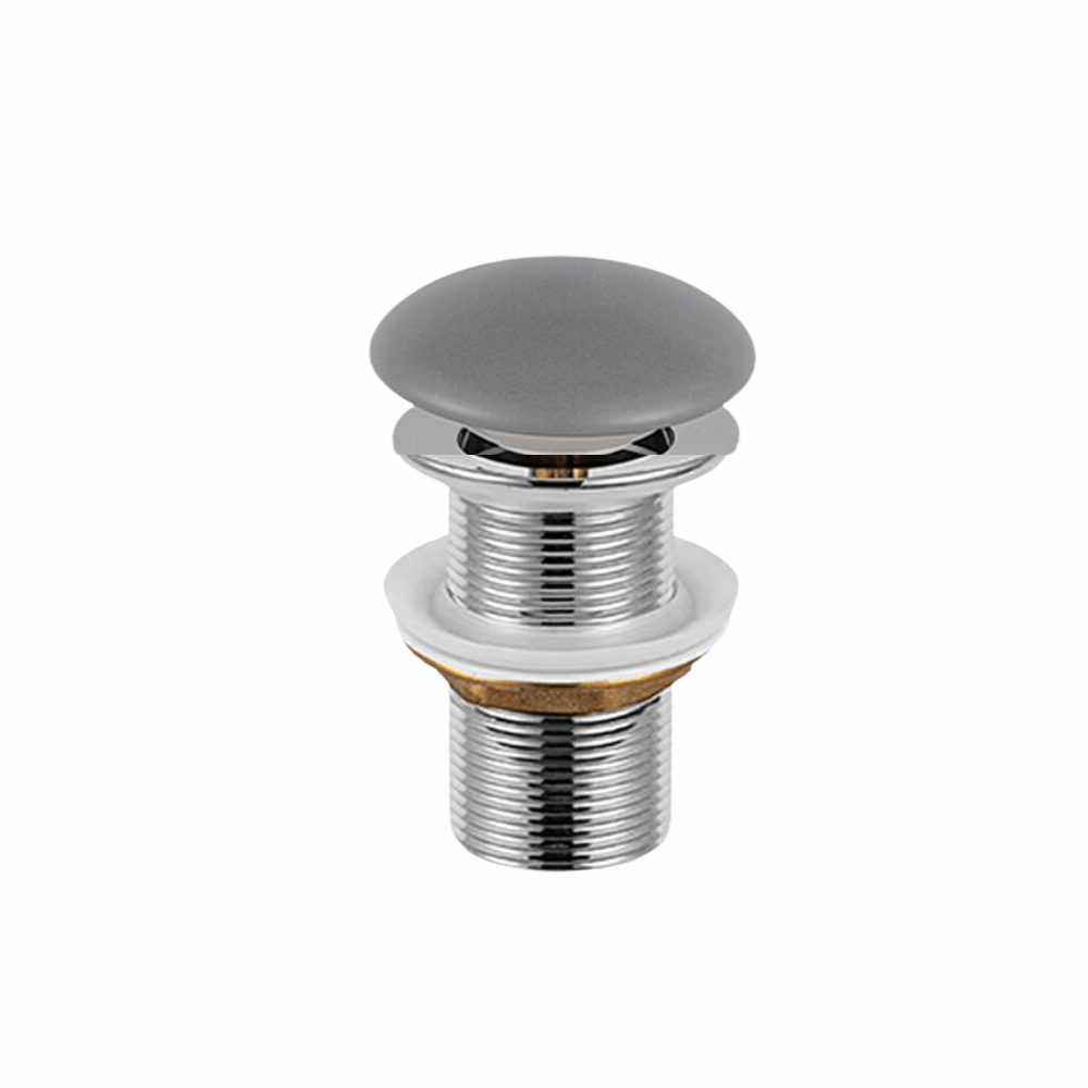 Ventil lavoar click-clack cu capac ceramic gri fara preaplin, Foglia