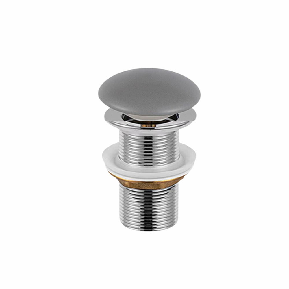 Ventil lavoar click-clack cu capac ceramic gri fara preaplin, Foglia